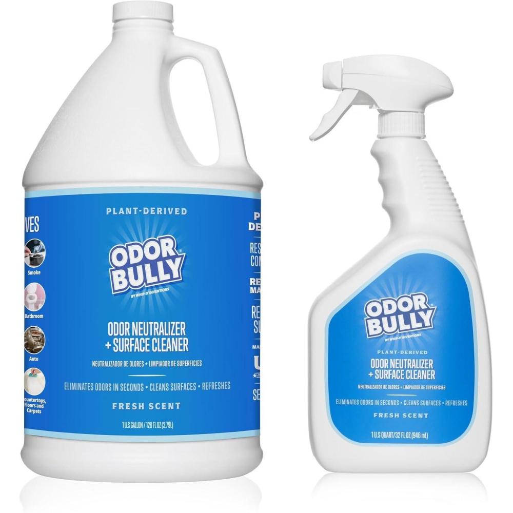 image:imageWhipIt Odor Bully Instant Odor Neutralizer Spray  Stain Remover and Odor Eliminator for Home and Car in One  Gallon and 32oz Spray