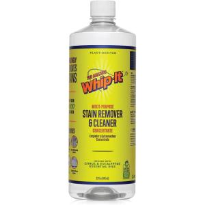 Whip It Cleaner, Multi Purpose Stain Remover CONCENTRATE, Makes 32 Bottles, Plant Based Enzyme Cleaner, Cleaning Food, Grease, Coffee, Wine, Baby Stains, pet stains, Over 500 uses, Made in USA, 32 OZ